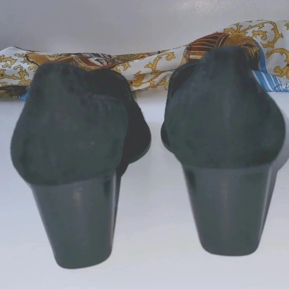 Stuart Weizman Black Suede Tassle Accent Pump - image 4